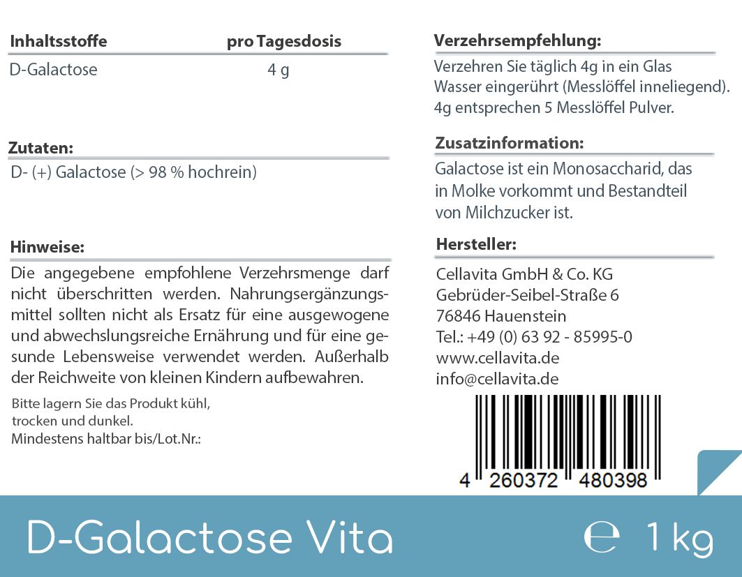 Cellavita - D-Galactose Vita Pulver