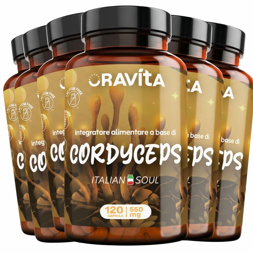 Oravita CORDYCEPS Estratto Micelio Titolato 40% Energia, Immunità e Vitalità 720 Capsule