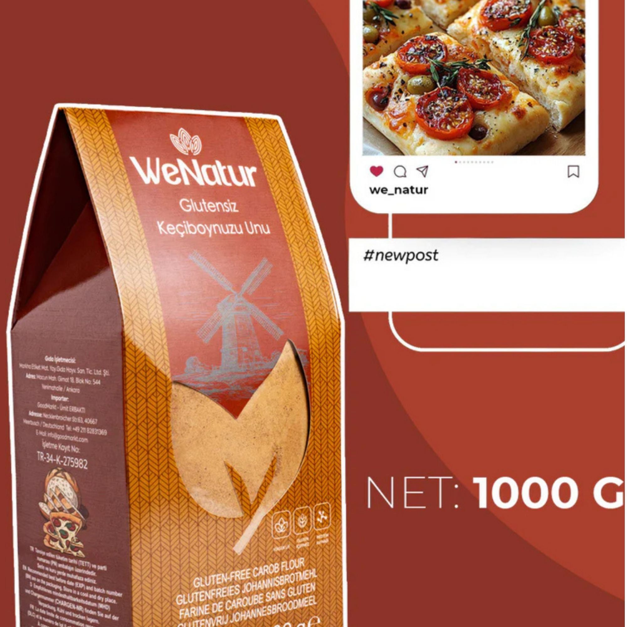 WeNatur  Glutenfreies Johannisbrotkernmehl