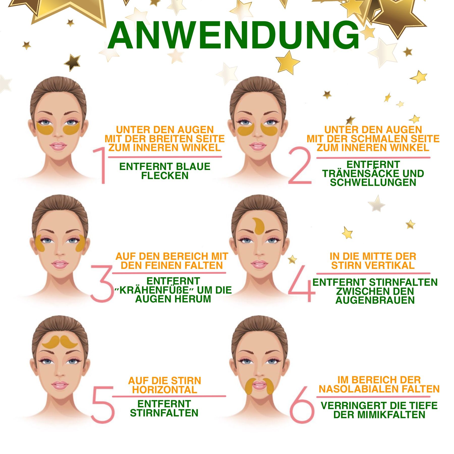 ALIVER Augenpads Crystal Collagen Gold Eye Mask Anti Aging
