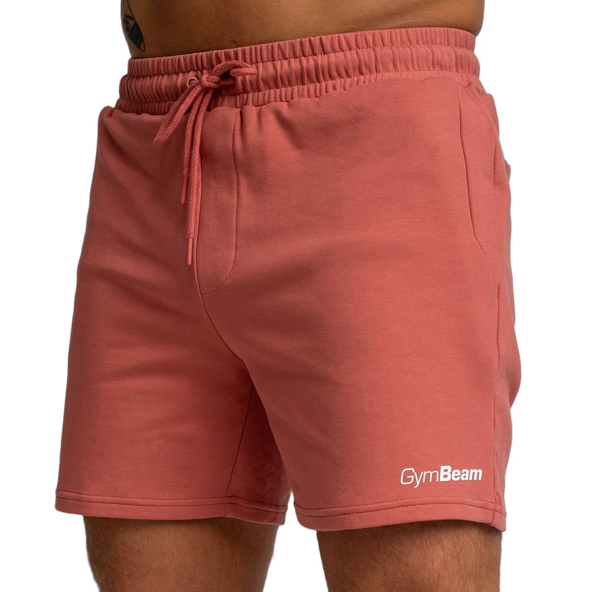 GymBeam Shorts Herren regular mit Kordelzug, Taschen und Modell Cinnamon
