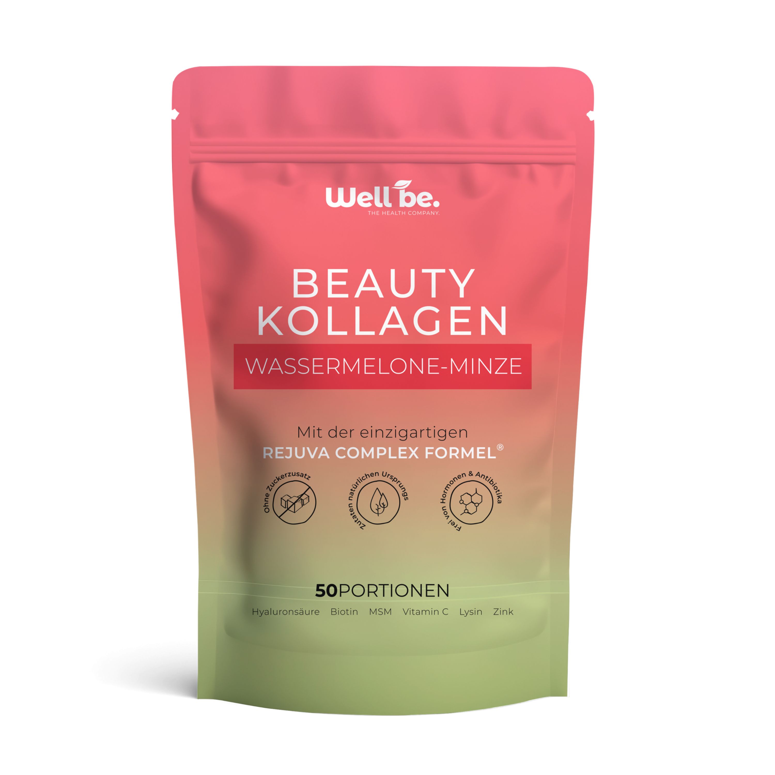 wellbe Beauty Kollagen Wassermelone-Minze mit Rejuva Complex® Formel 1x250 g Pulver