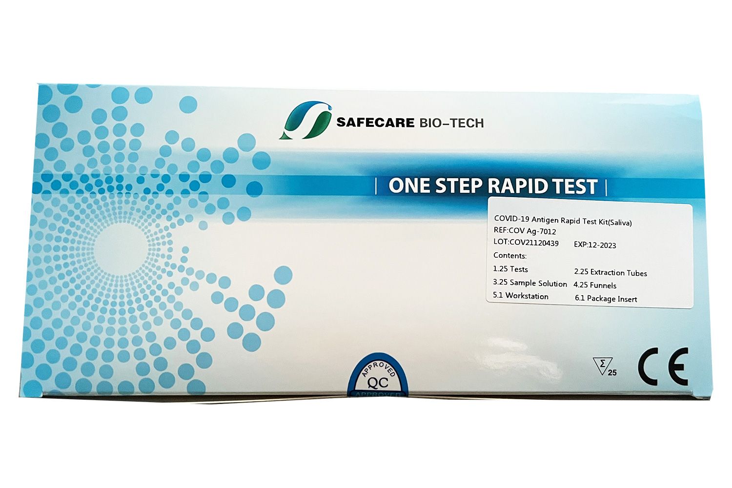 Safecare Bio-Tech Covid-19 Saliva (Spucktest) Profi Antigen-Schnelltest 25 St