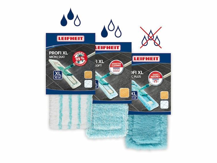 Leifheit 3er Set Wischbezug Profi XL