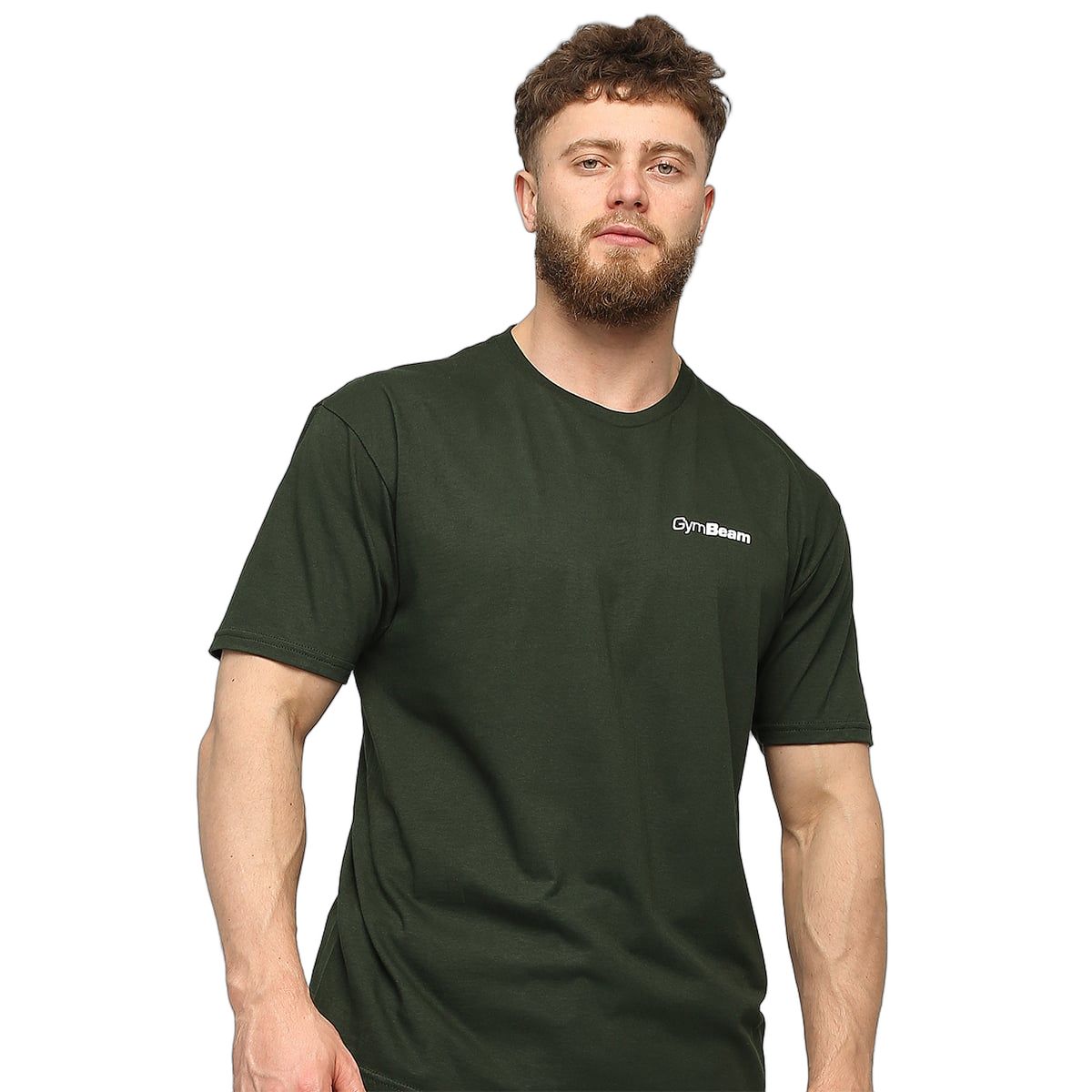 GymBeam T-Shirt Herren regular Kurzarm Grün Basic 1 St