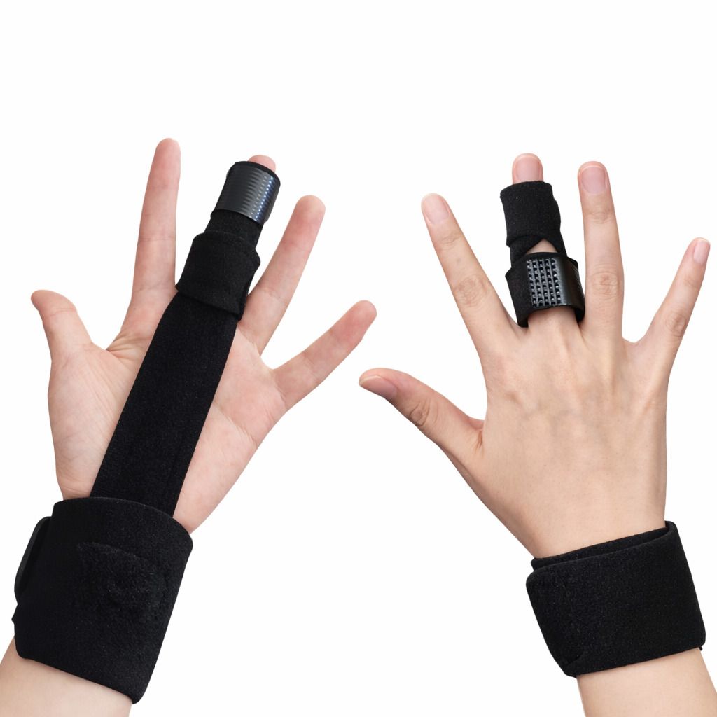Fingerschiene mit Aluminiumstütze, verstellbare Fingerbandage für Zeige, Mittel & Ringfinger 1 Pc Bandage(s)