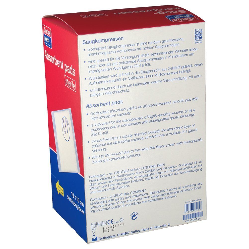 Saugkompressen steril 10 cm x 10 cm