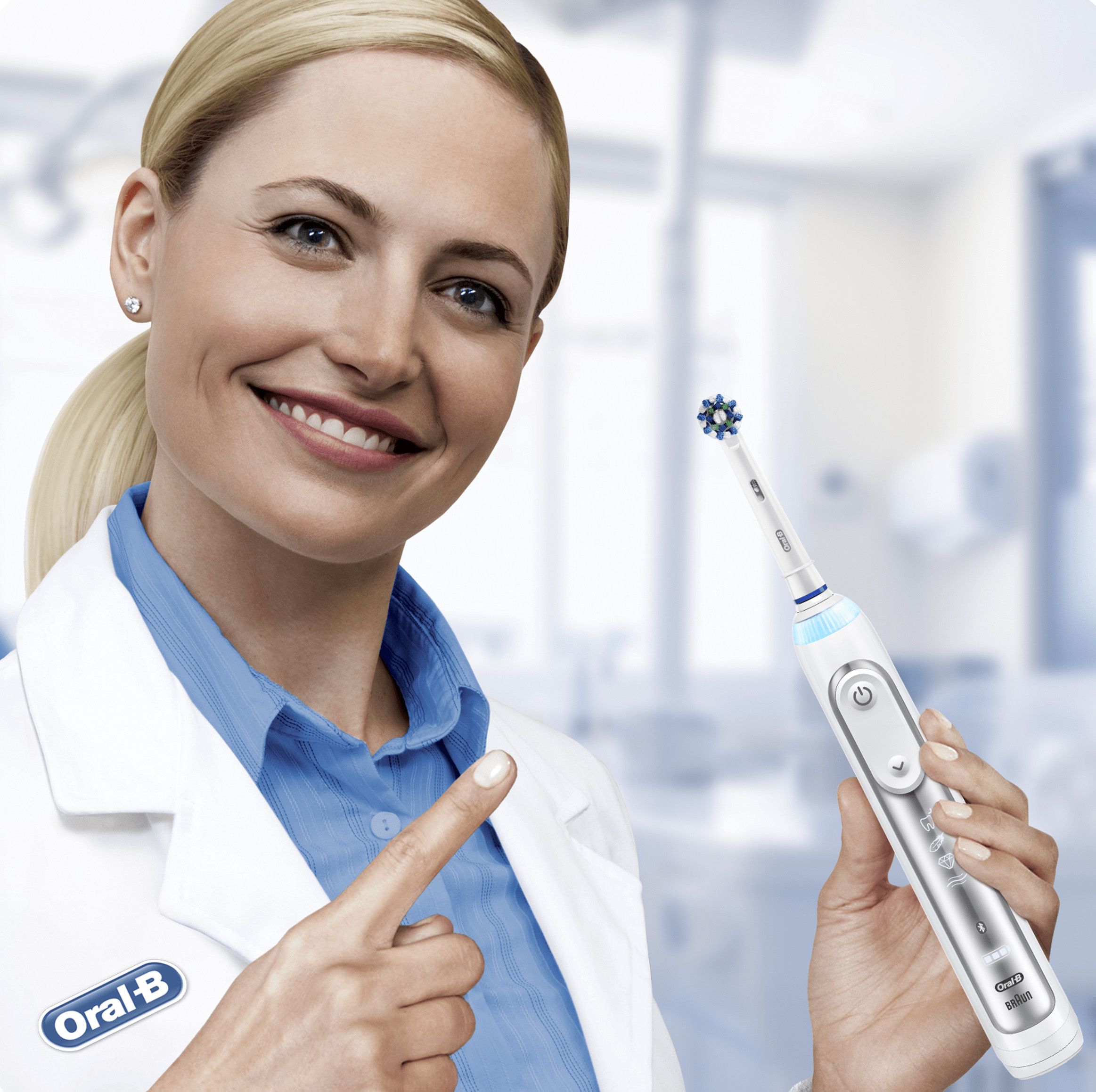 Oral-B Genius 8000 Weiß Elektrische Zahnbürste