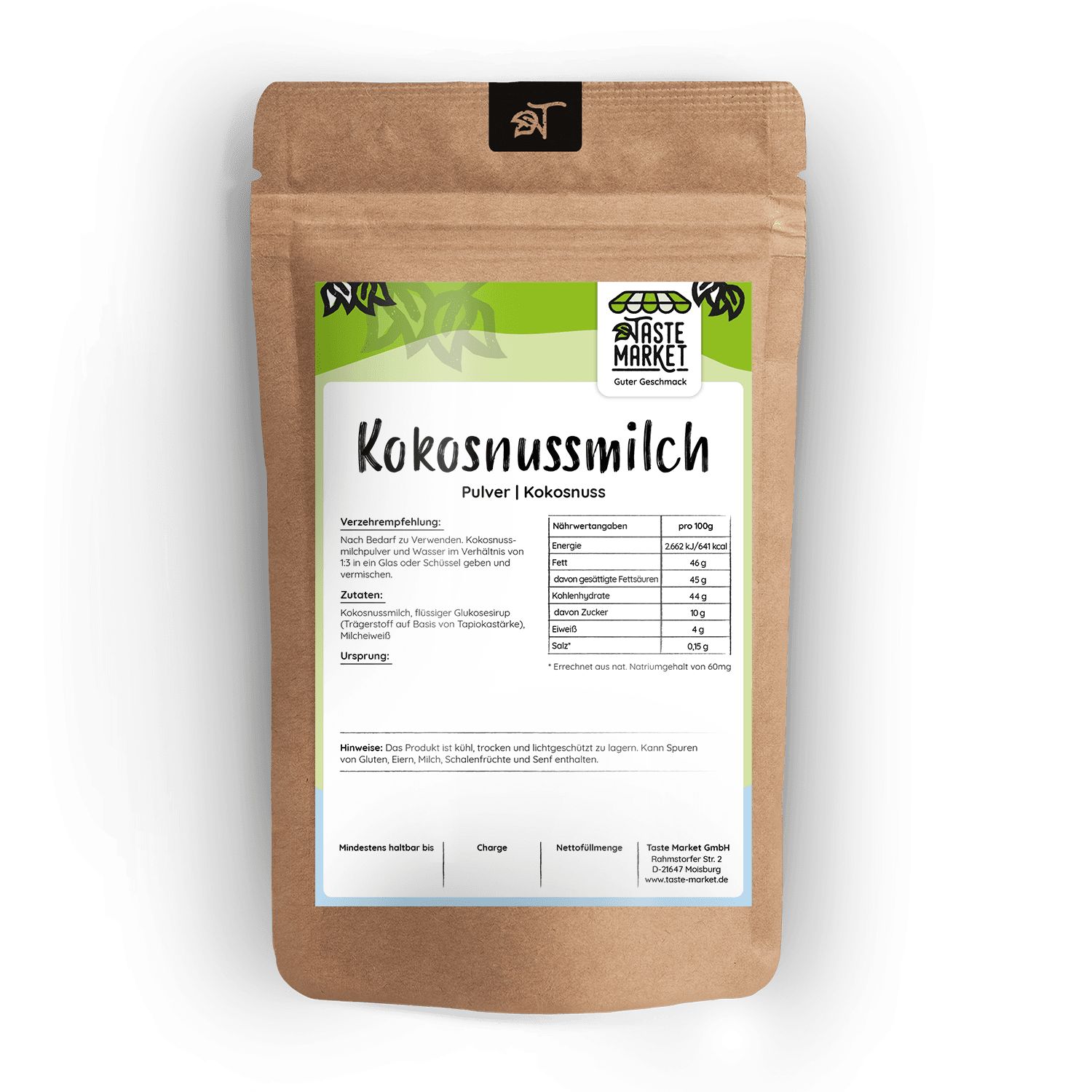 Taste Market Kokosnussmilch Pulver 2 kg