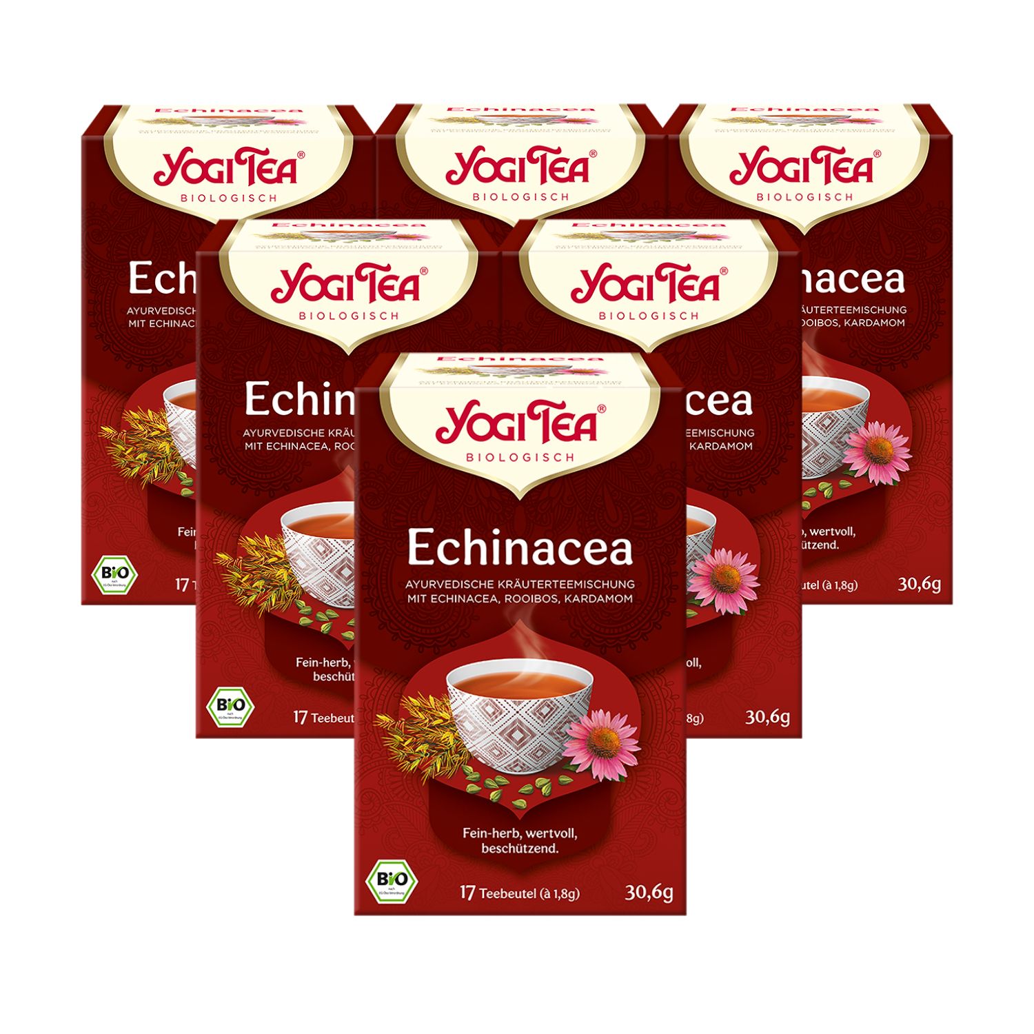 Yogi Tea - Echinacea Bio Kräutertee 6x30,6 g Set