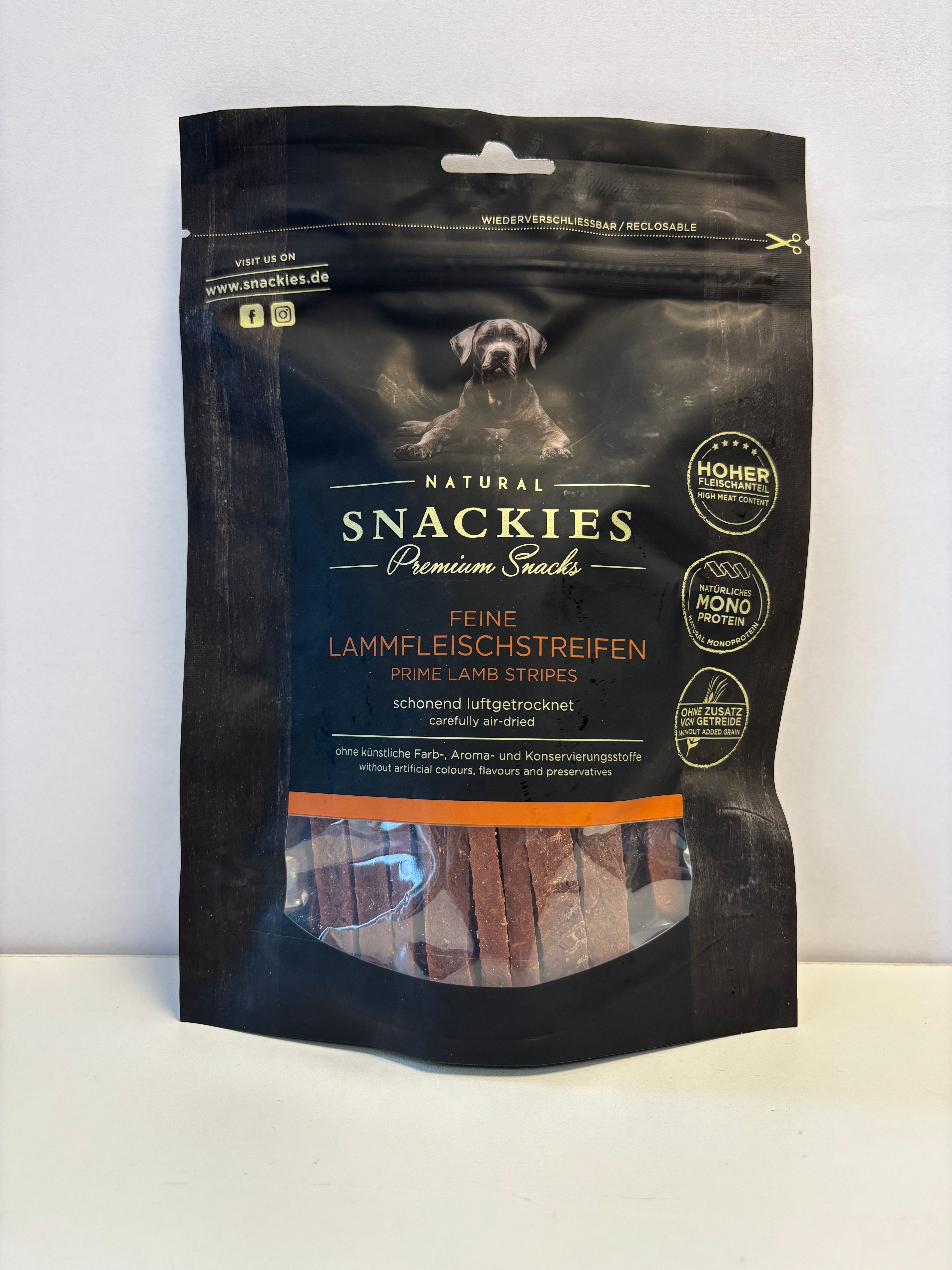 Snackies Feine Lammfleischstreifen 170 g Futter
