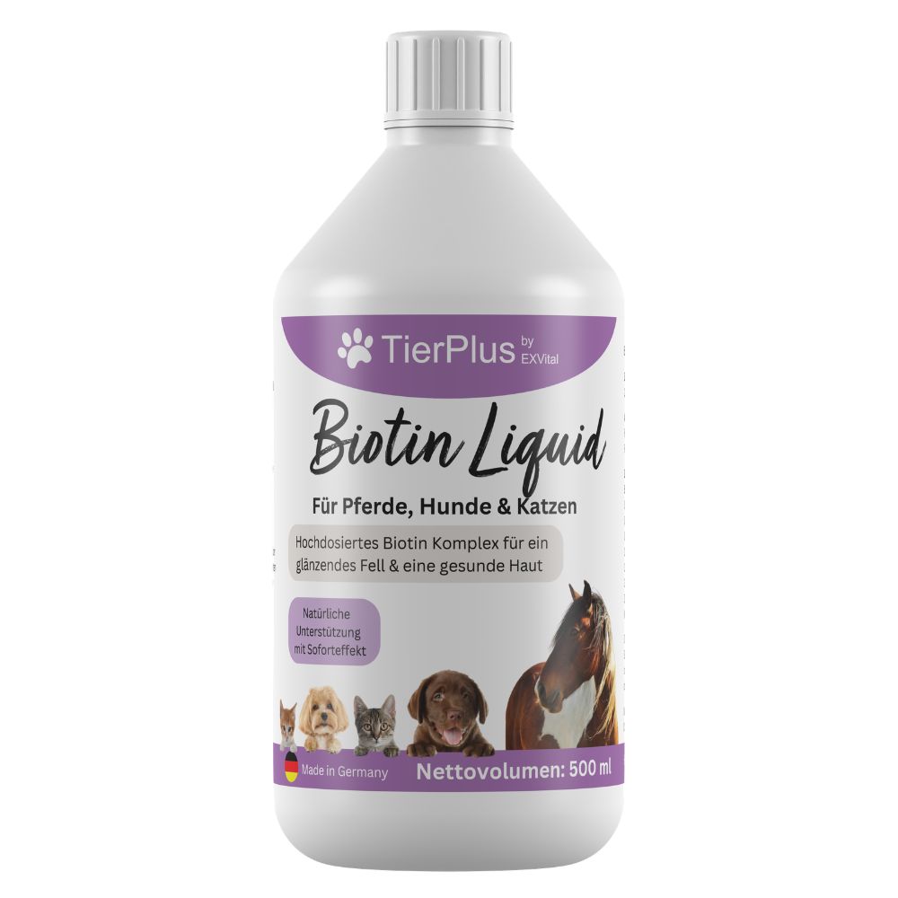 EXVital® TierPlus Biotin Liquid für Pferde, Hunde & Katzen