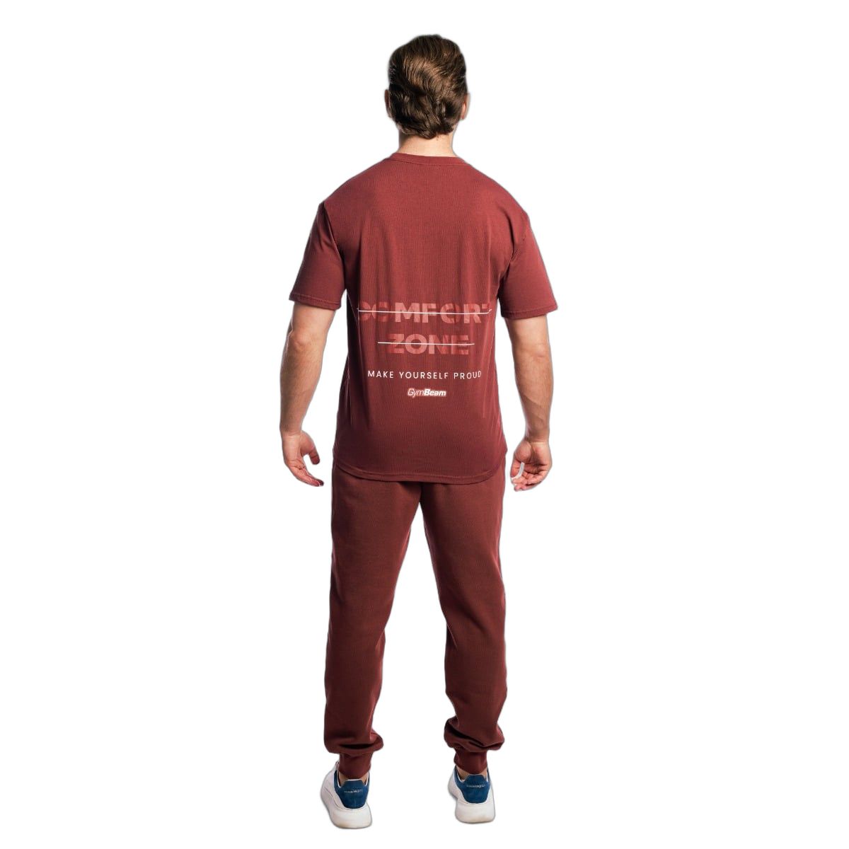 GymBeam T-Shirt Herren Oversized Kurzarm aus Baumwolle Modell Cherrywood