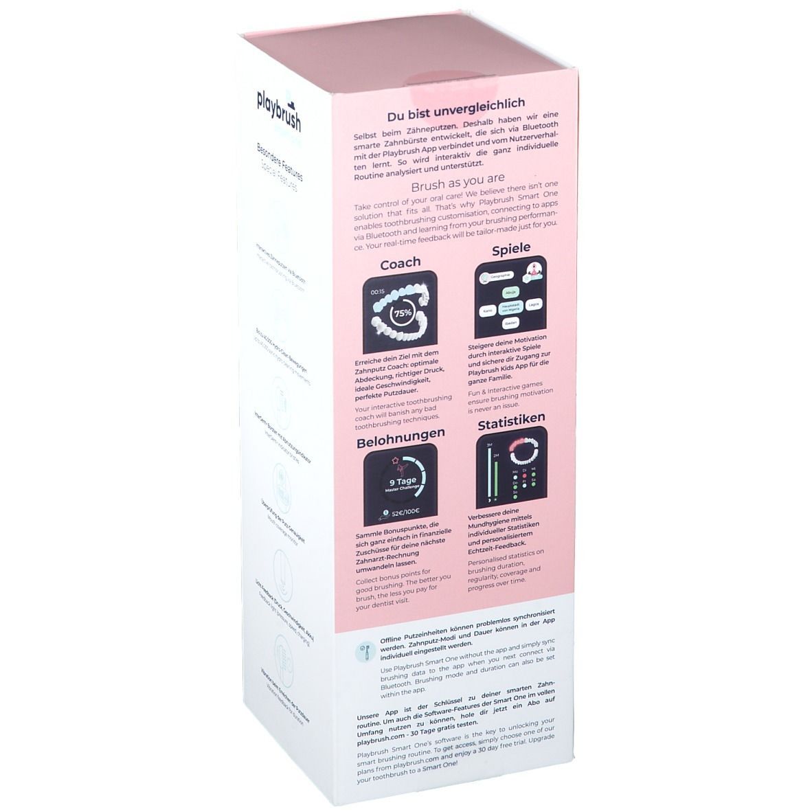 Playbrush Smart One Zahnbürste + Ersatzbürstenkopf coral