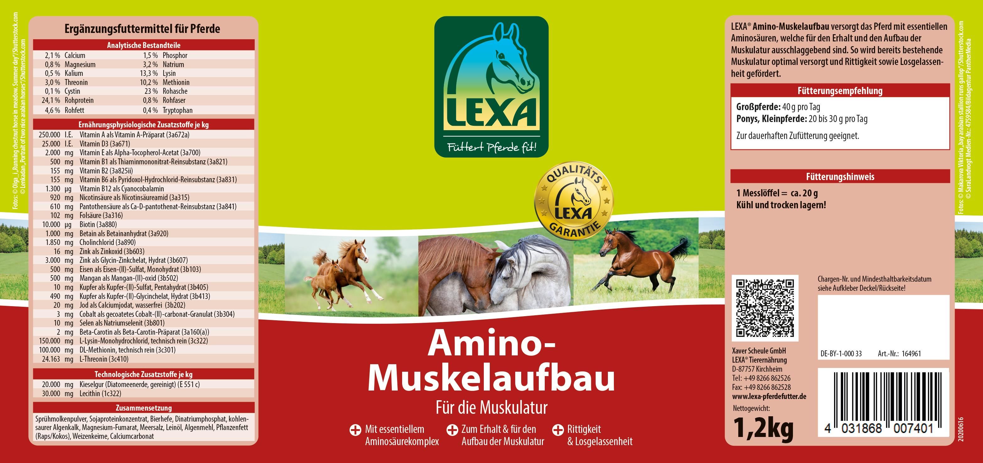 LEXA Pferdefutter Amino-Muskelaufbau