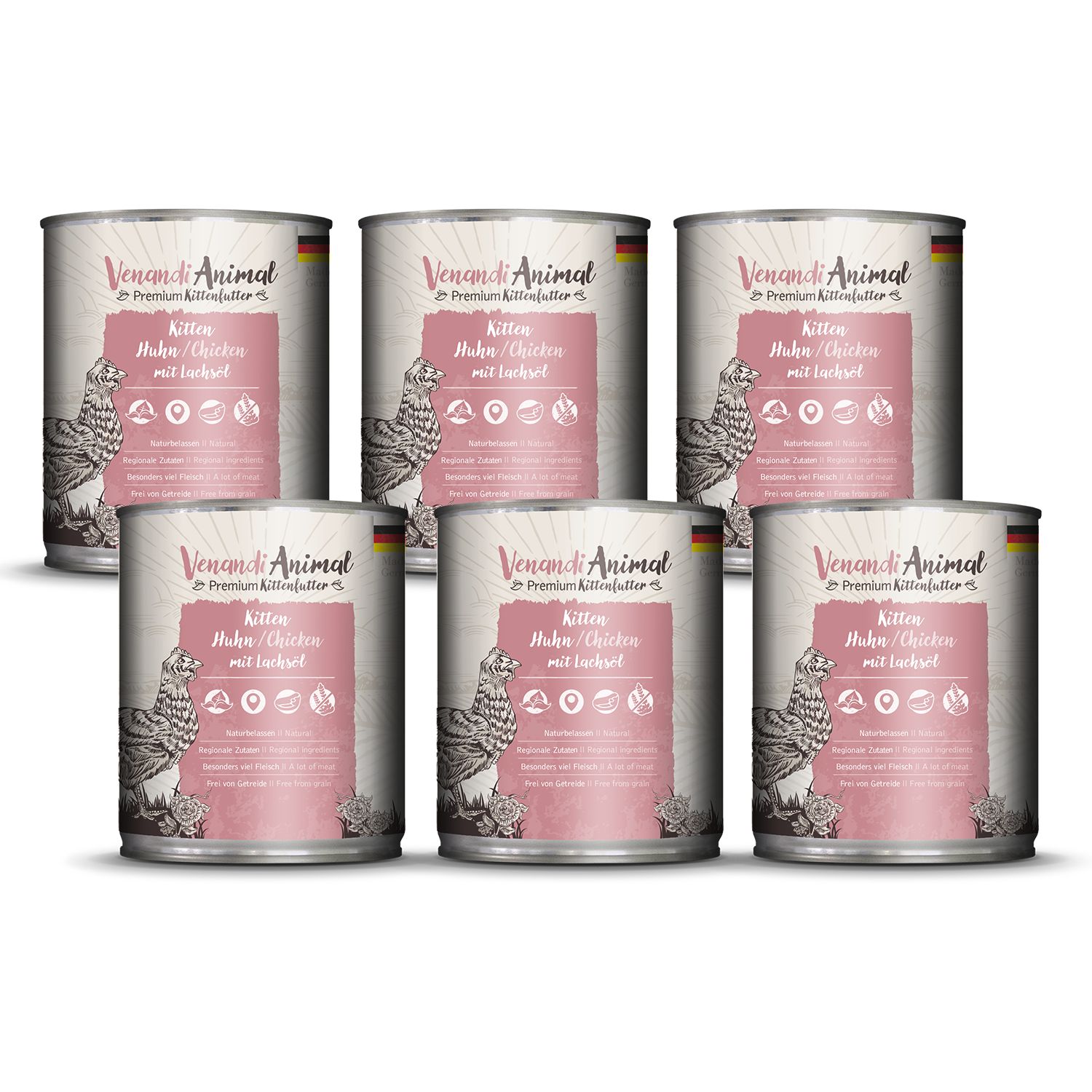 Venandi Animal - Kitten - Huhn mit Lachsöl