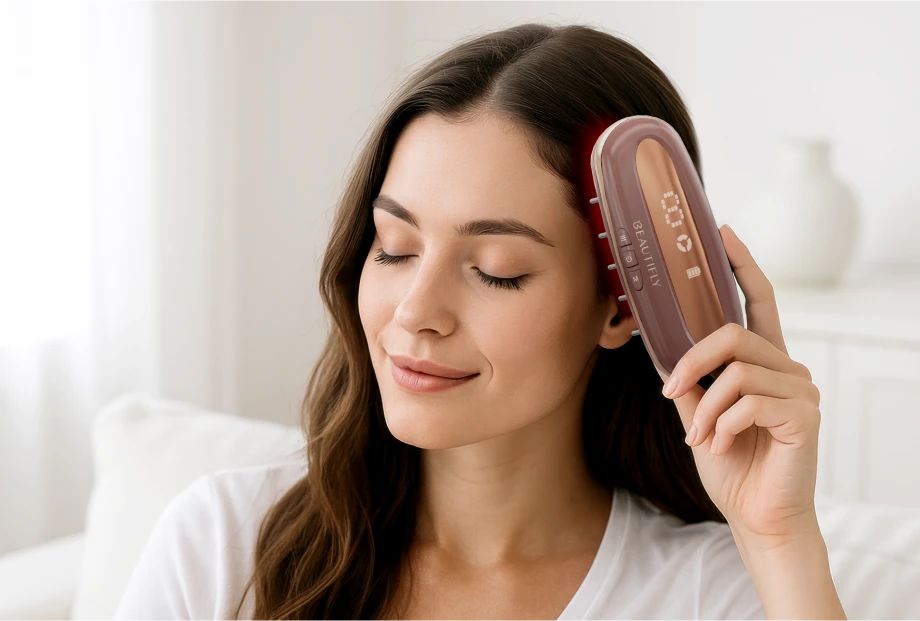 BEAUTIFLY Multifunktionaler Haarwuchs-Kamm rose