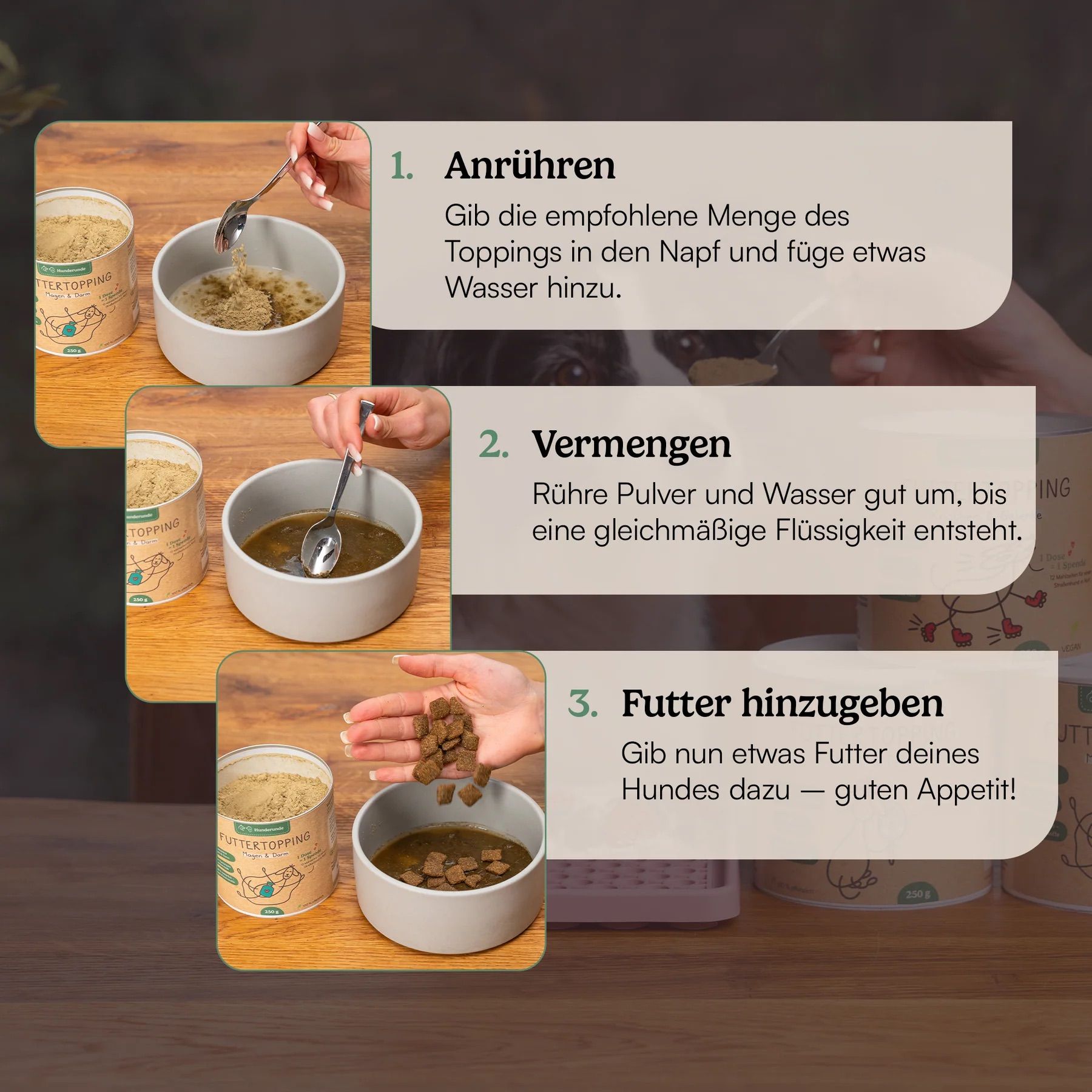 Hunderunde Futtertopping Ruhe & Gelassenheit