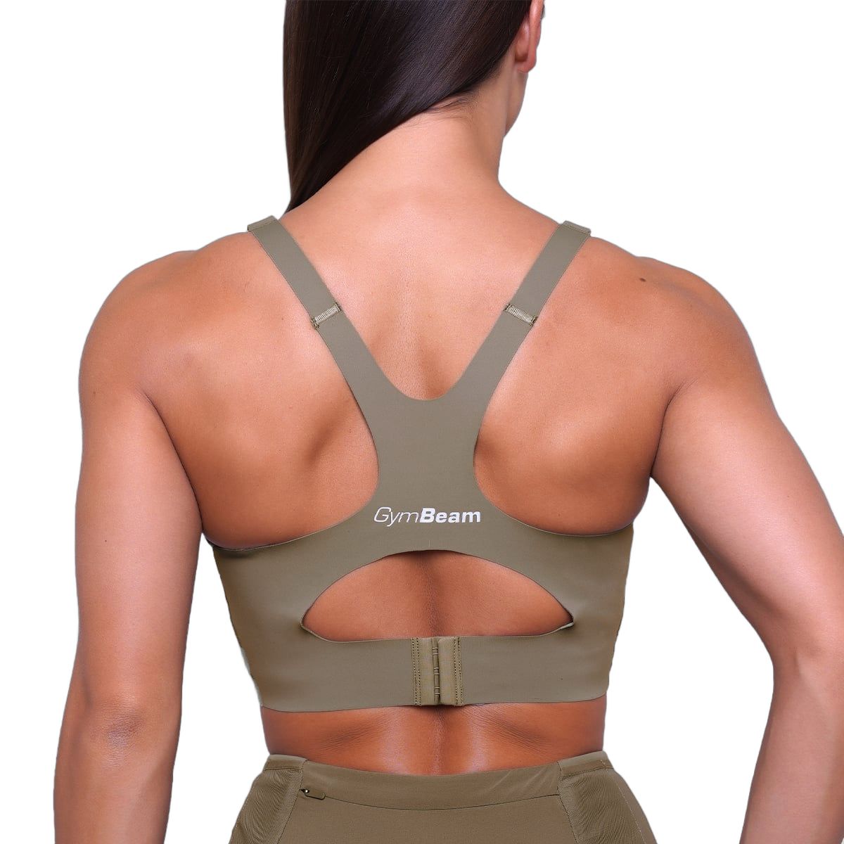 GymBeam Sport-BH Damen mit verstellbaren Trägern und Polstern in Vetiver
