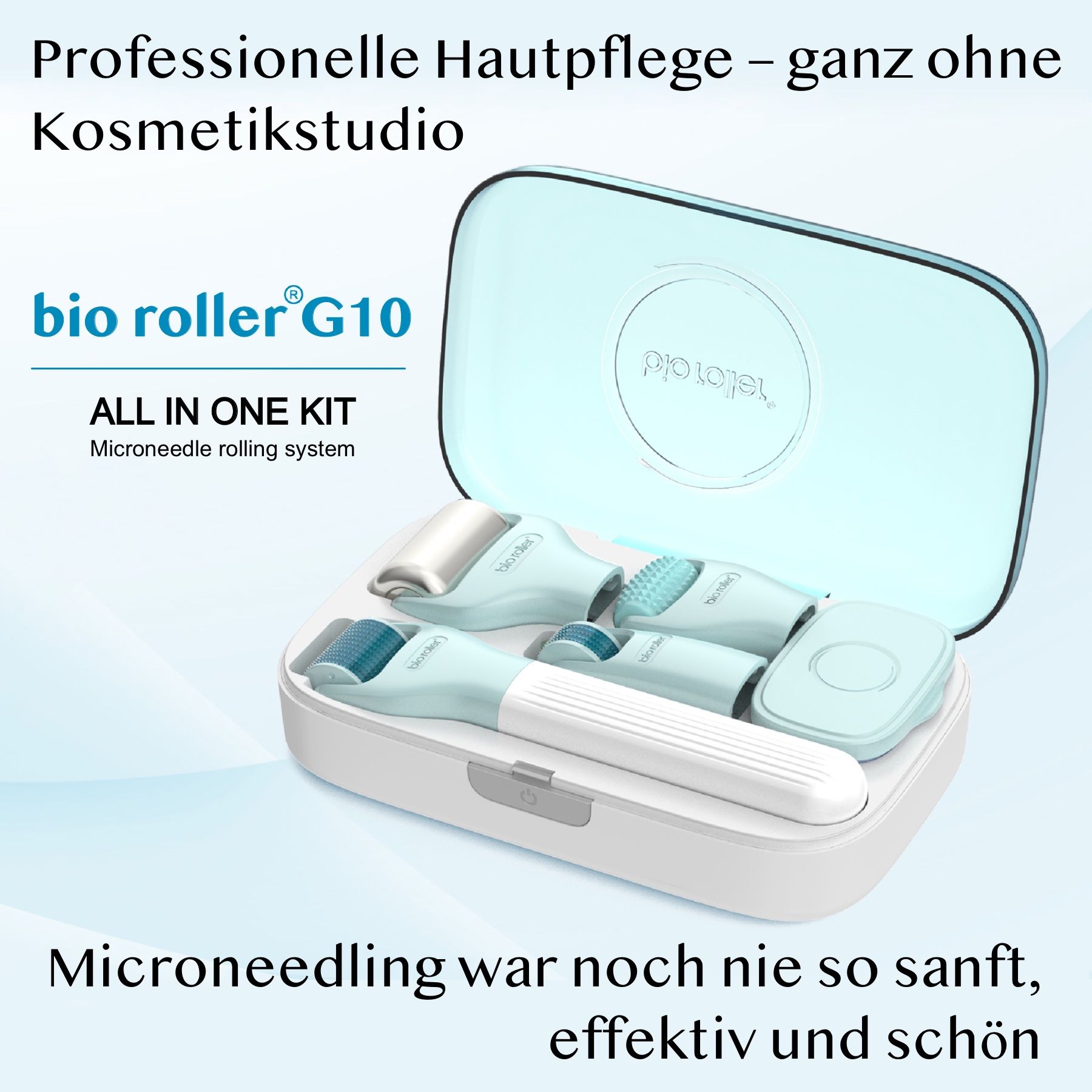 P-Beauty  Dermaroller Bio Roller G10 Microneedling für Hautpflege