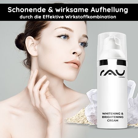 RAU Cosmetics Whitening & Brightening Cream - hautaufhellende Creme gegen Pigmentflecken, Rötungen