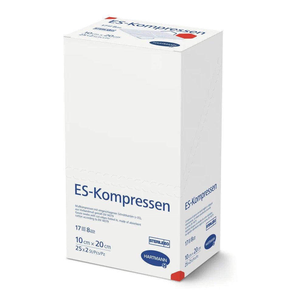Hartmann ES Mullkompressen steril 20 cm, 17-fädig, 8-fach