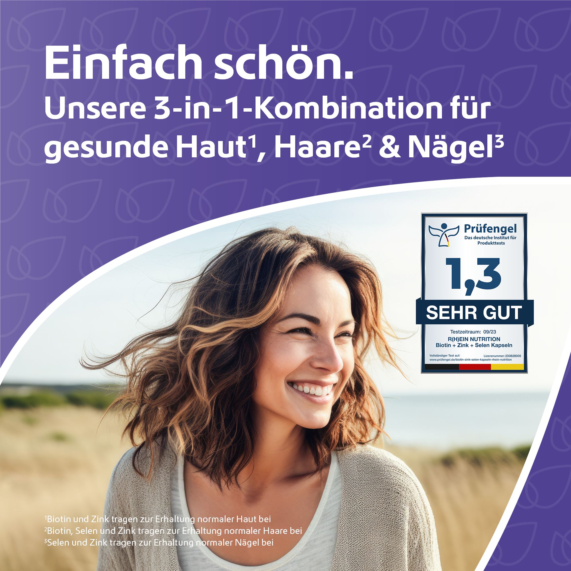 R(h)ein Nutrition Biotin + Selen Zink für Haut, Haare & Nägel 2x120 St Kapseln