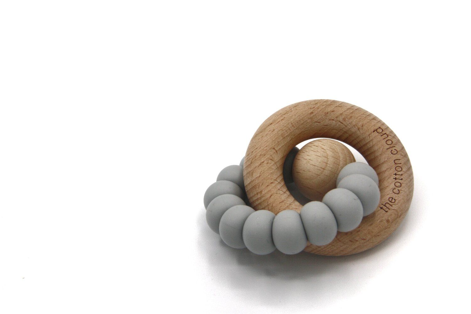 the cotton cloud Round Beißring Light Grey