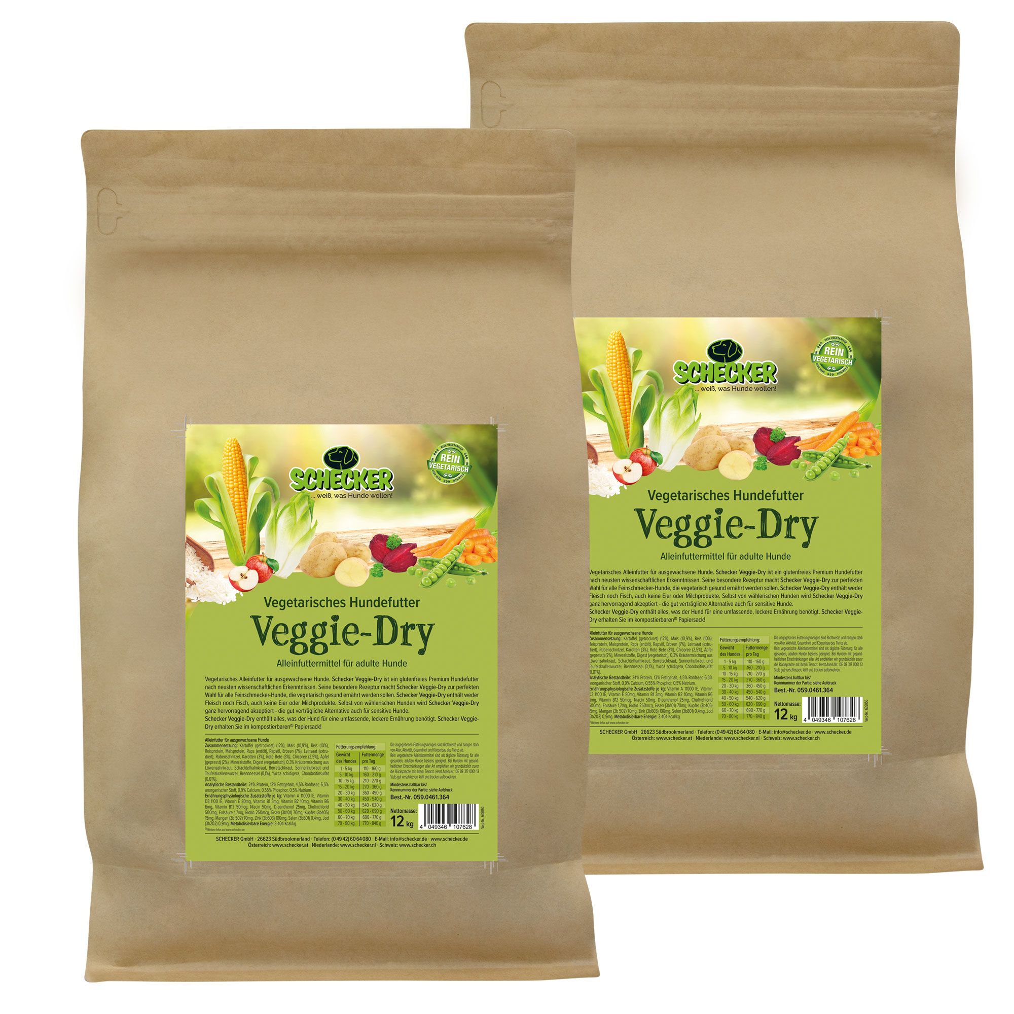 Schecker Veggie Dry - vegetarisches Hundefutter