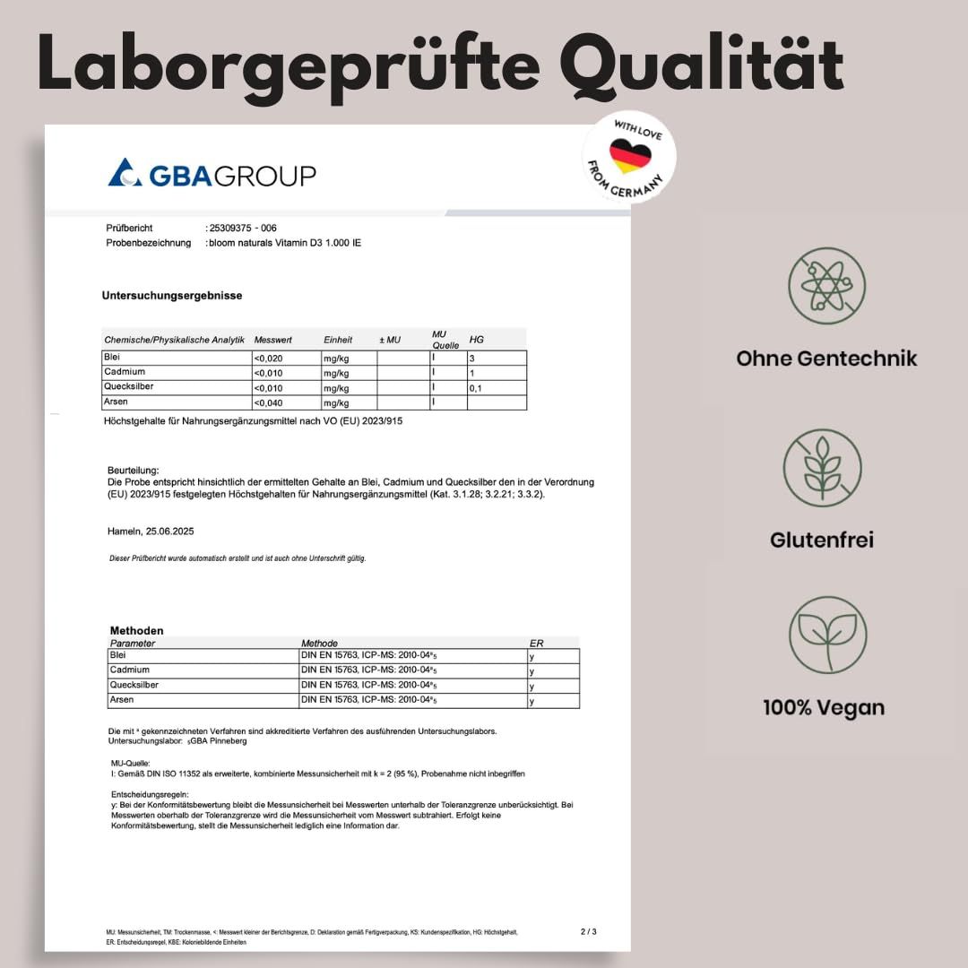 Laborgeprüfte Qualität. Zertifikate, Text: Ohne Gentechnik, Glutenfrei, 100% Vegan.