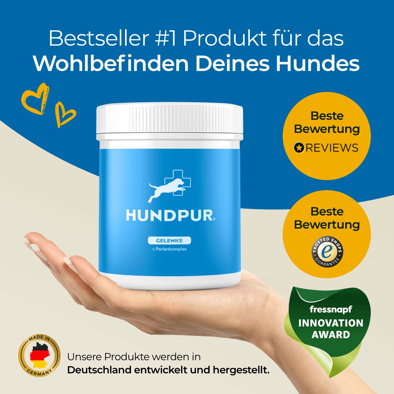 Hundpur® Gelenke MIT Perlenkomplex 300 g