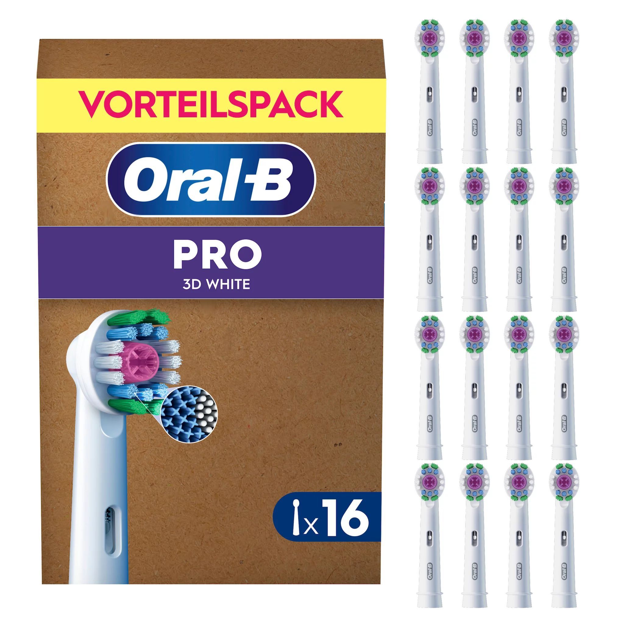 Oral-B Pro 3D White 16er FFU Aufsteckbürsten 16 St
