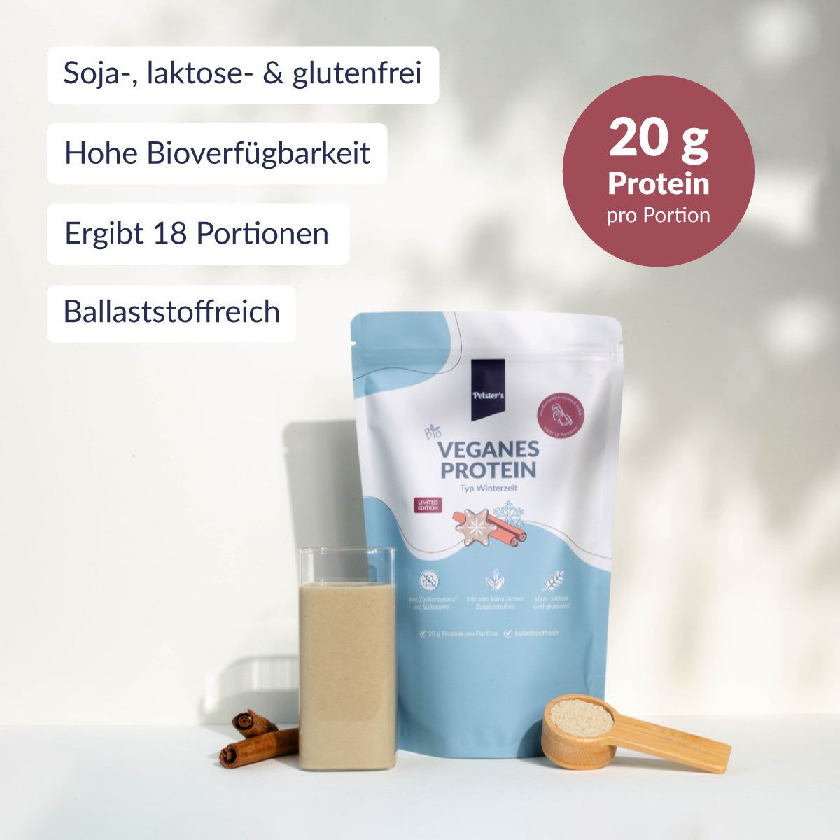 Pelster's Veganes Bio Proteinpulver Typ Winterzeit - Limited Edition