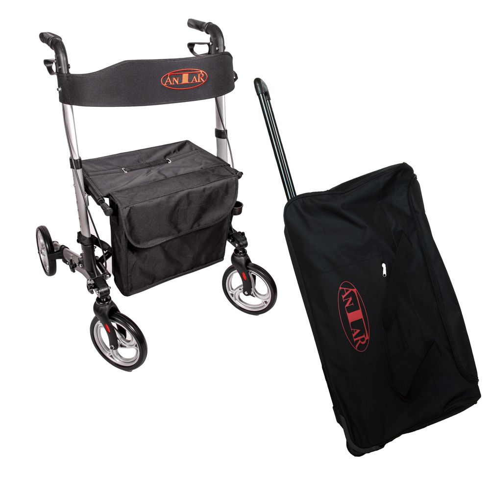 SET! Neu! Leichtgewicht, Aluminium, klappbarer Rollator mit bequemer Transporttasche!