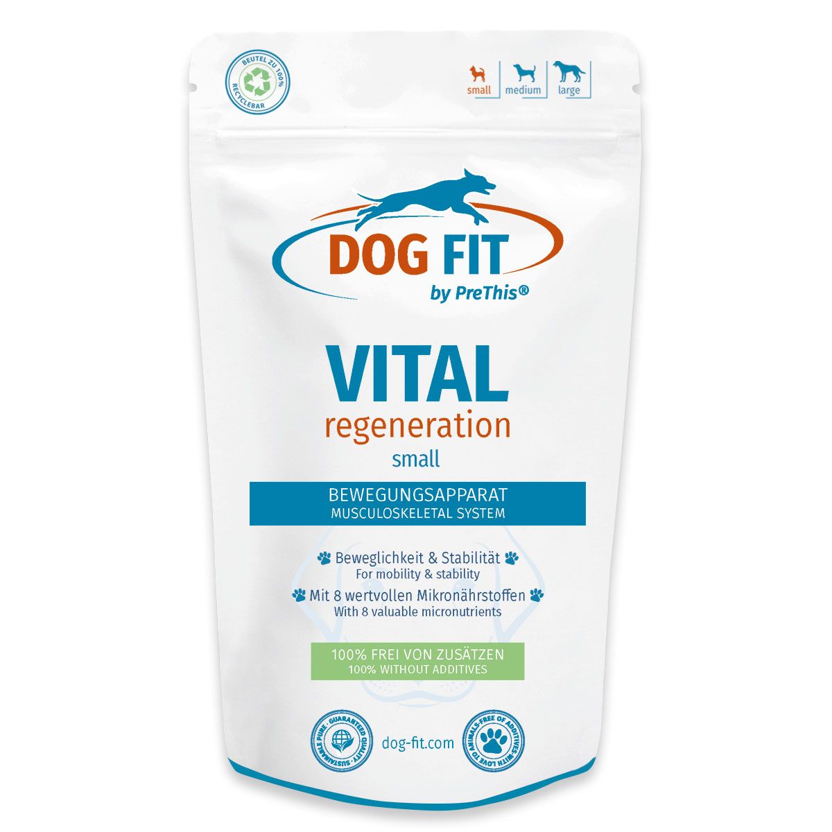 DOG FIT by PreThis® Vital regeneration » Kollagenpeptide & Bioflavonoide Hunde (small) 21,4 GR Kapseln