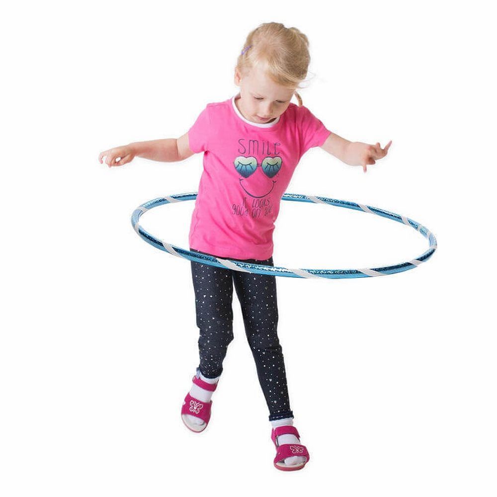 Hoopomania Funny Kinder-Hula-Hoop | Ø 70 cm Türkis-Weiß 1 St