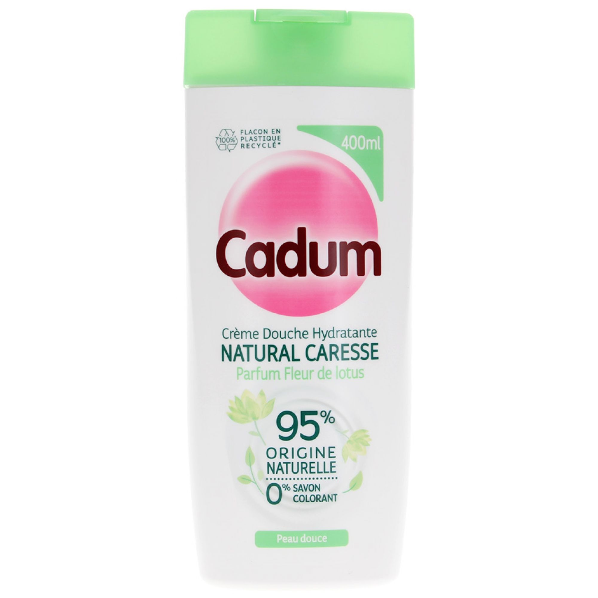 Cadum Natural Caresse Feuchtigkeitsspendende Duschcreme Lotusblüte 4x7,7x19,3 cm
