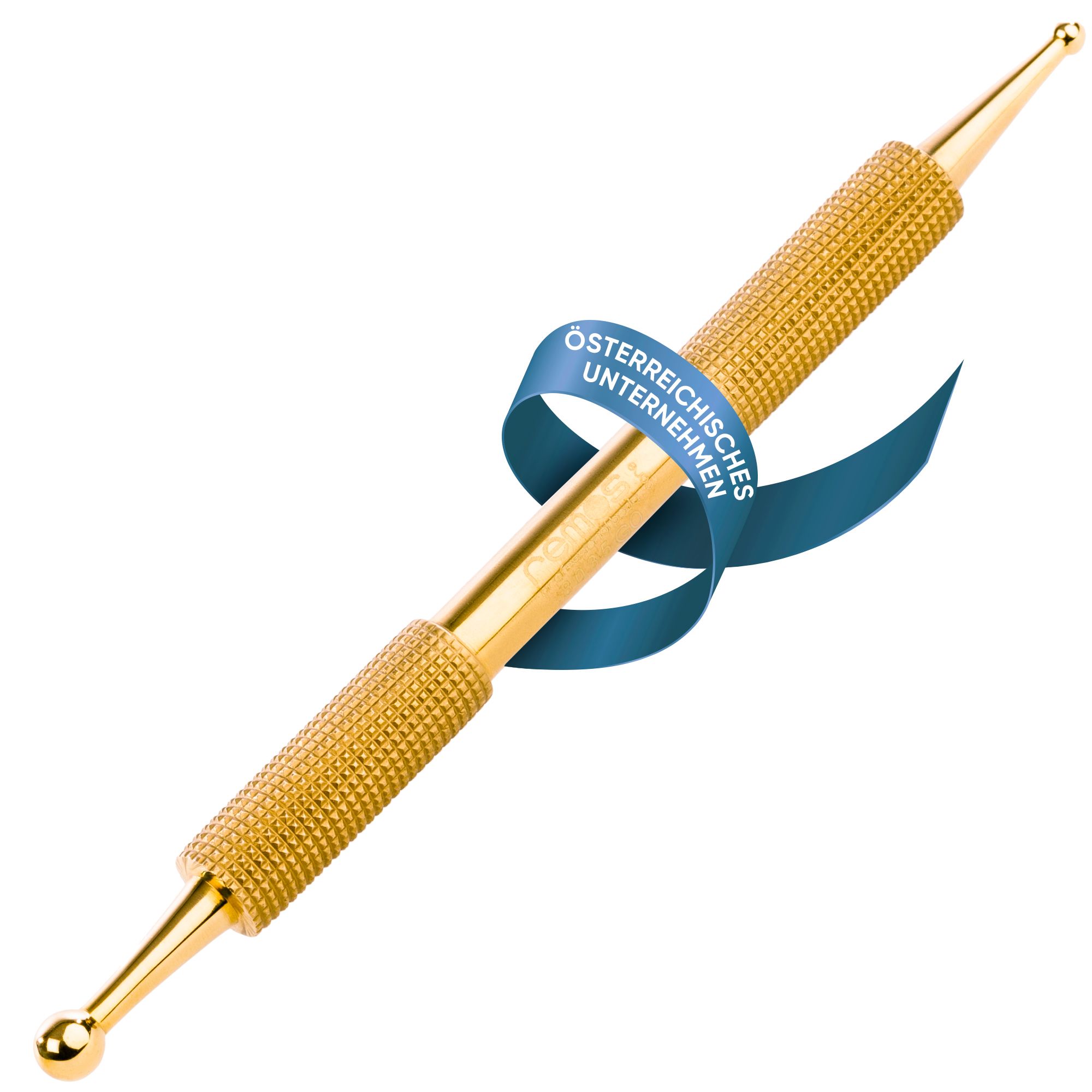 REMOS Akupressurstift, 10cm, vergoldet,  Ø2.5/4.5 mm