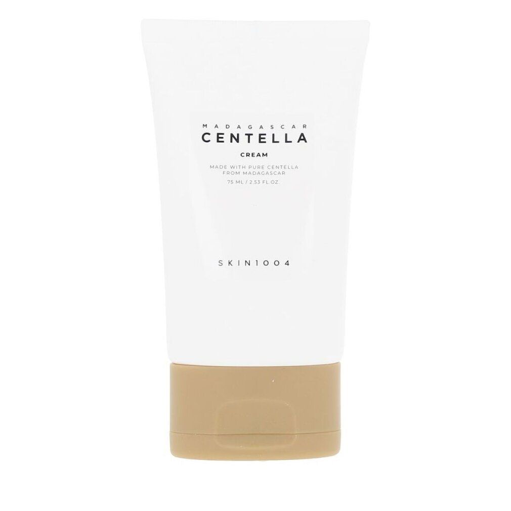 Weisse Tube mit braunem Deckel. Aufschrift: MADAGASCAR CENTELLA CREAM. SKIN1004.