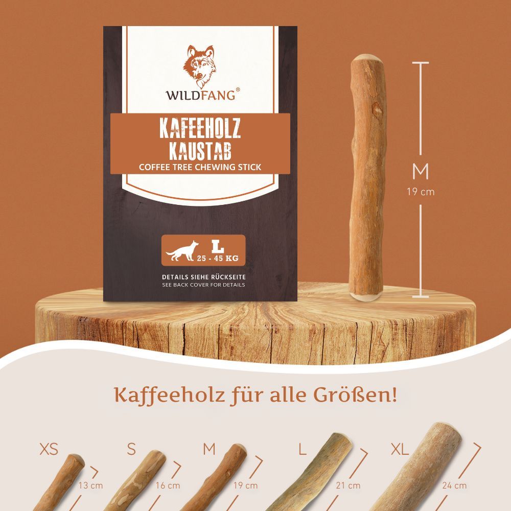 WILDFANG® Kaffeeholz-Kaustab Kauknochen Kauholz