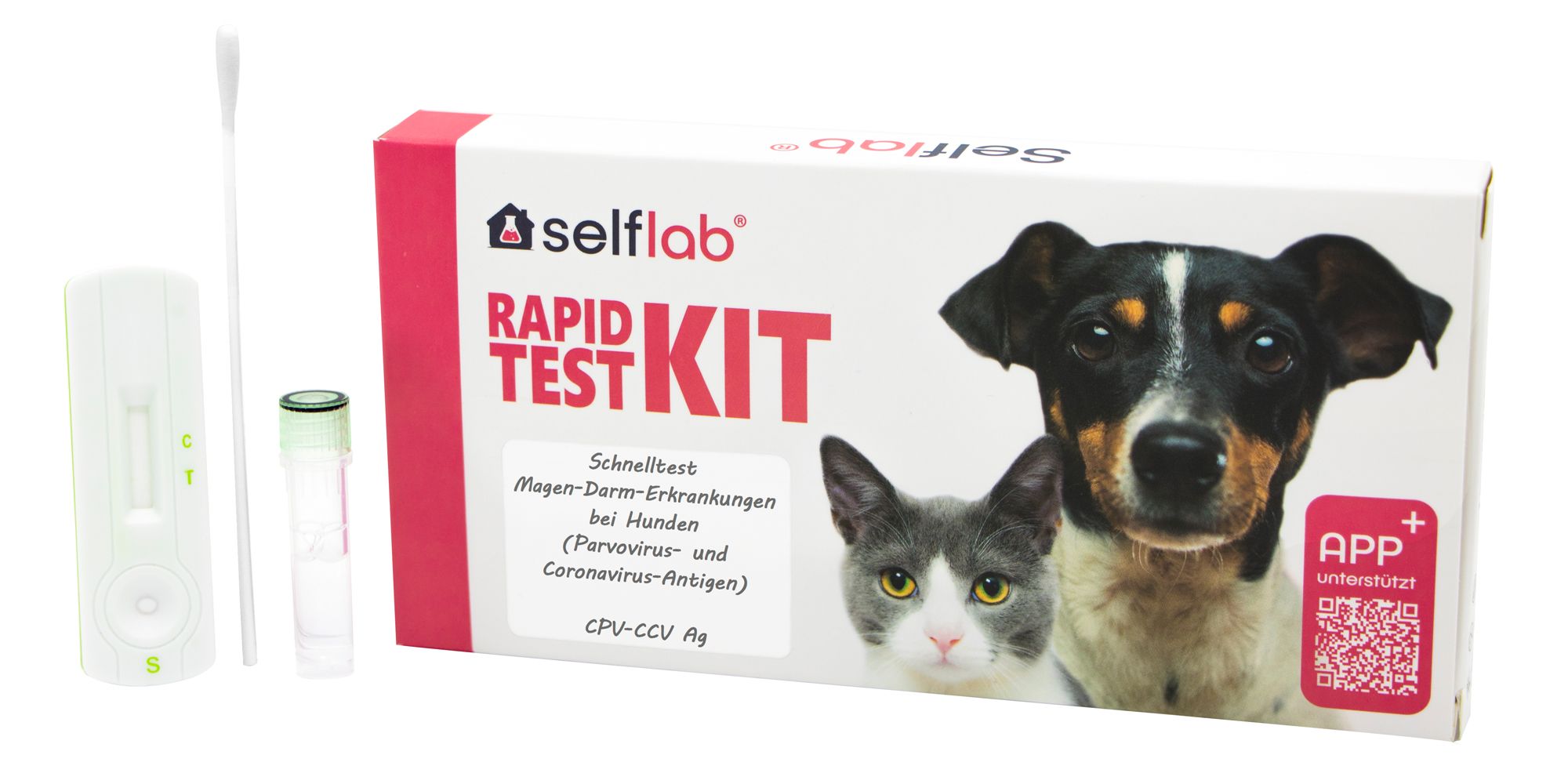 selflab Schnelltest Magen-Darm-Erkrankungen bei Hunden - Parvovirus- und Coronavirus-Antigen