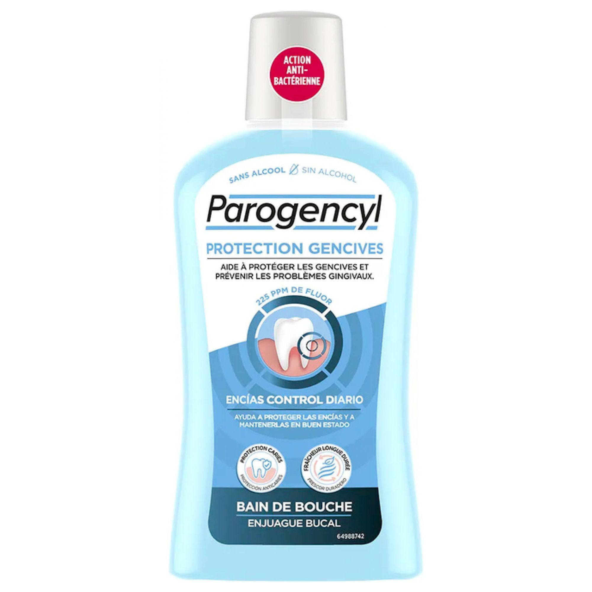 Parogencyl Mundwasser Zahnfleischschutz 500 ml 9,3x4,5x20,8 cm
