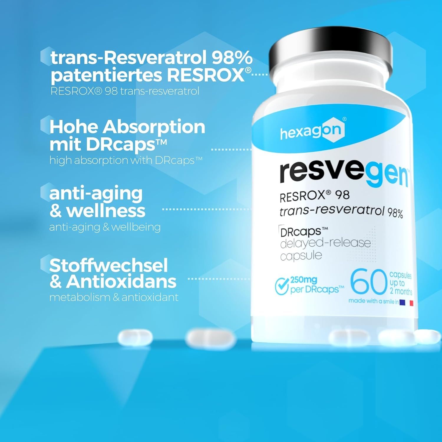 Hexagon Resveratrol Kapsel