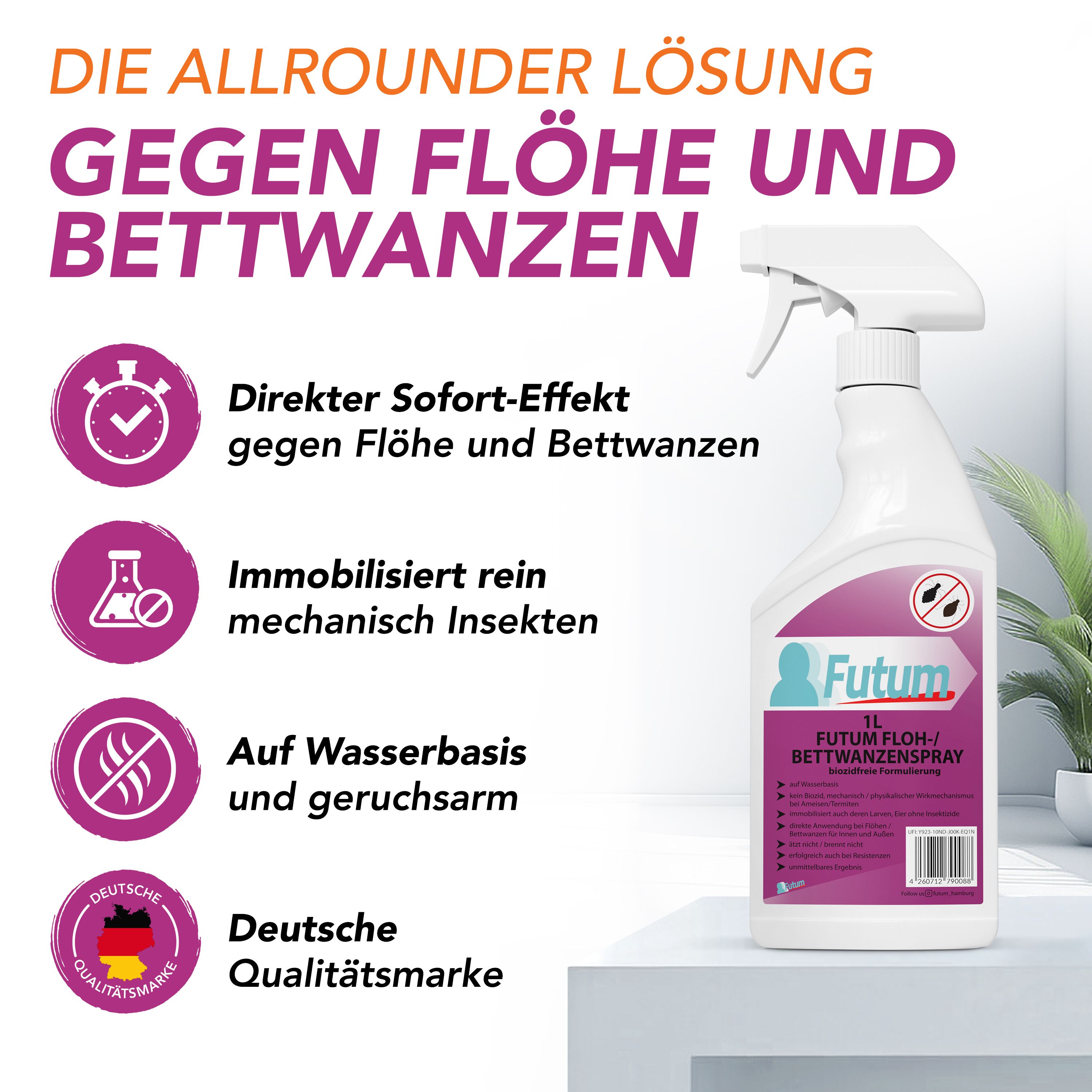FUTUM 1L Bettwanzen- / Flohspray