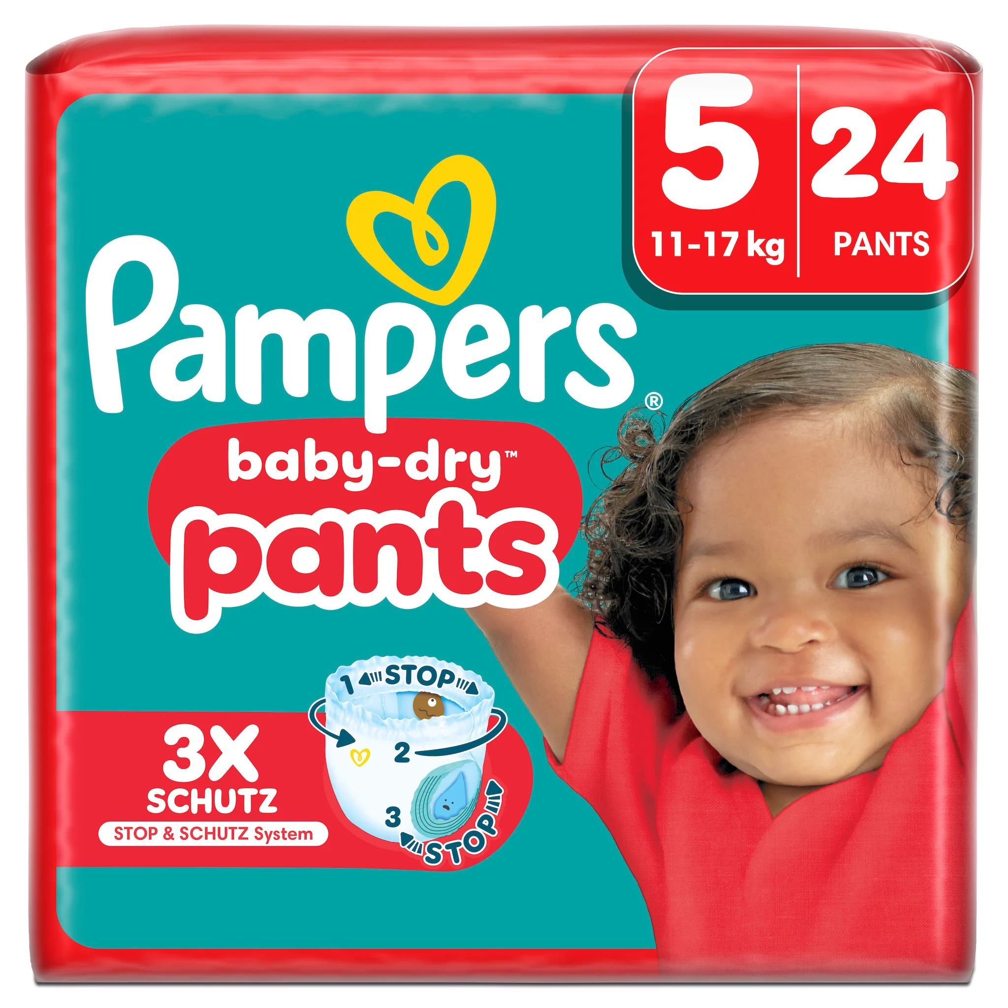 Pampers Baby Dry Pants Gr.5 Junior 11-17kg Single Pack Windeln 24 St