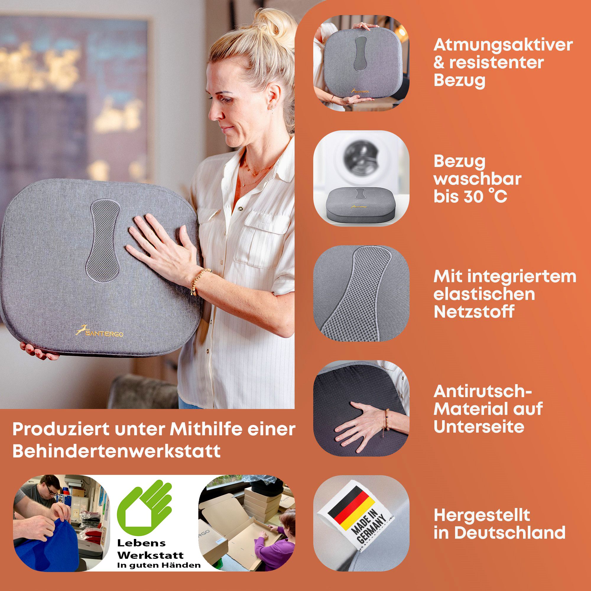 SANTERGO Orthopädisches Sitzkissen