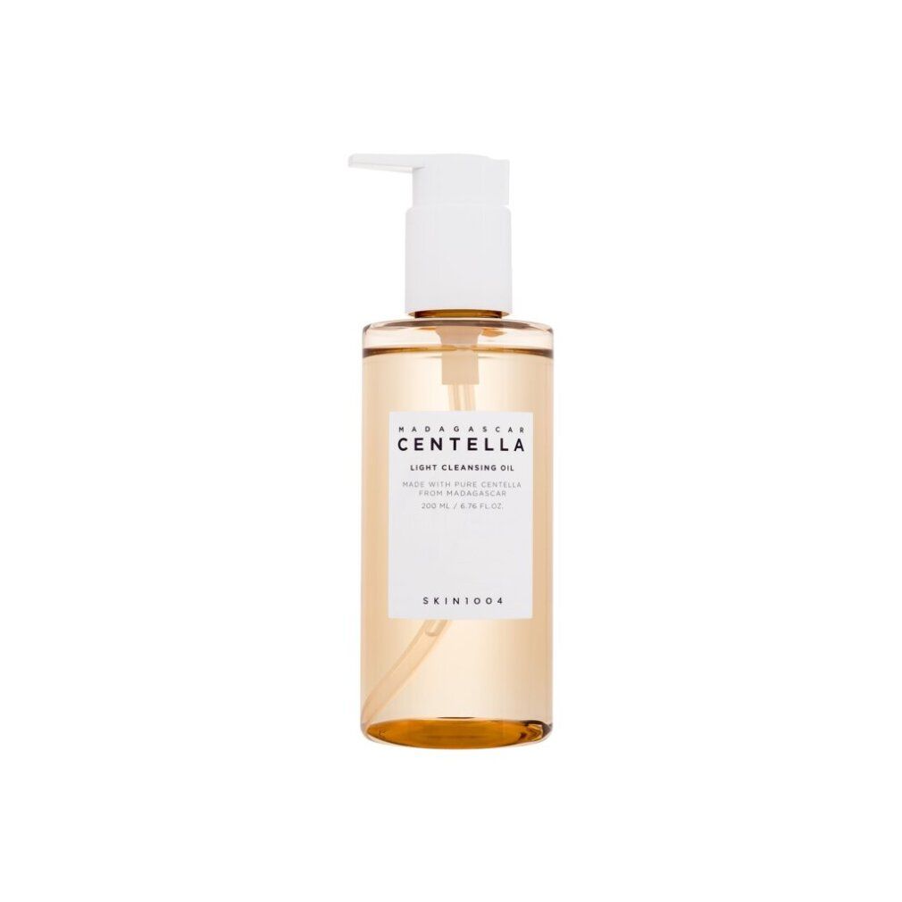 Skin1004 Madagascar Centella Light Cleansing Oil. Transparente Flasche mit Pumpe. Produktinformationen.
