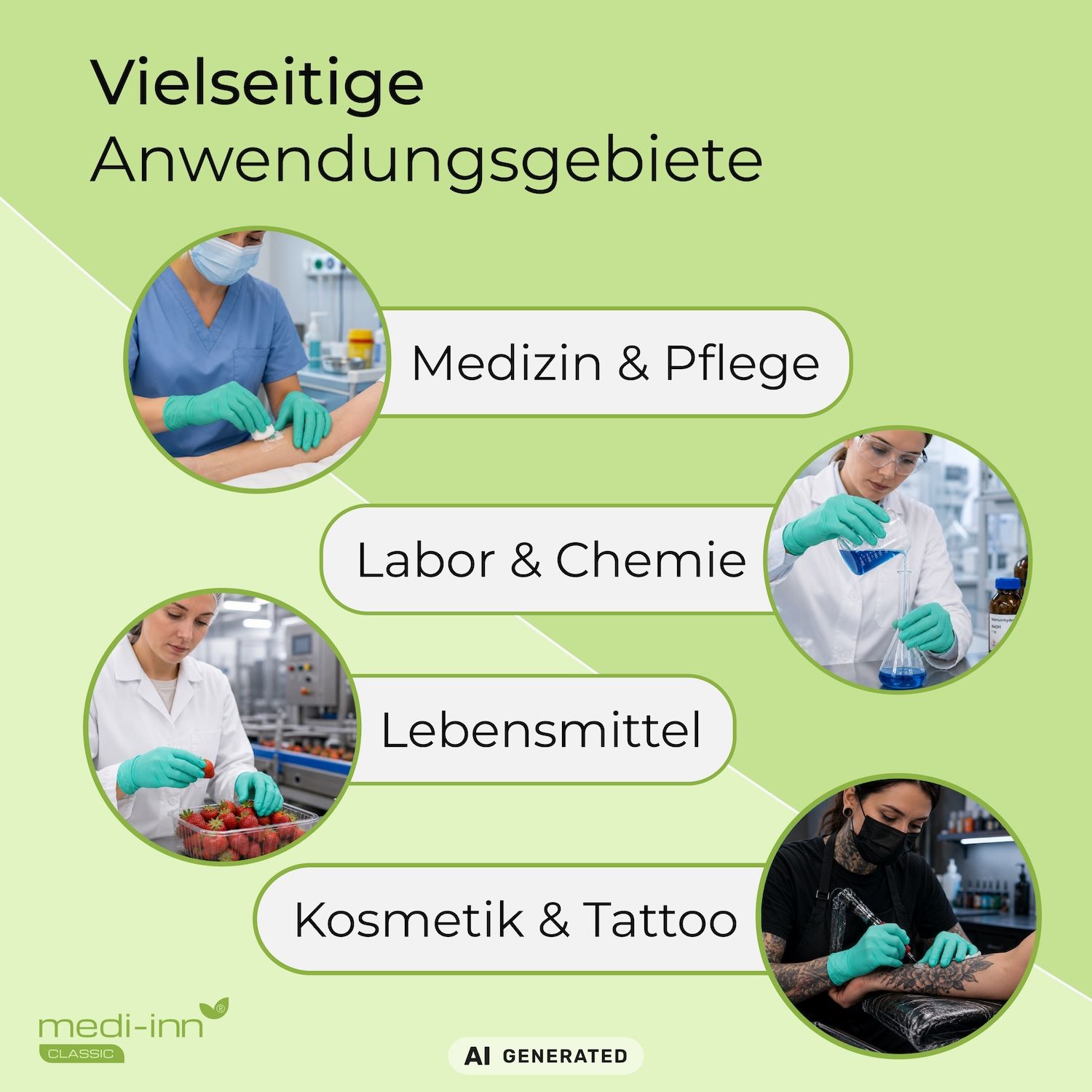Medi-Inn Nitril Green Plus Einmalhandschuhe