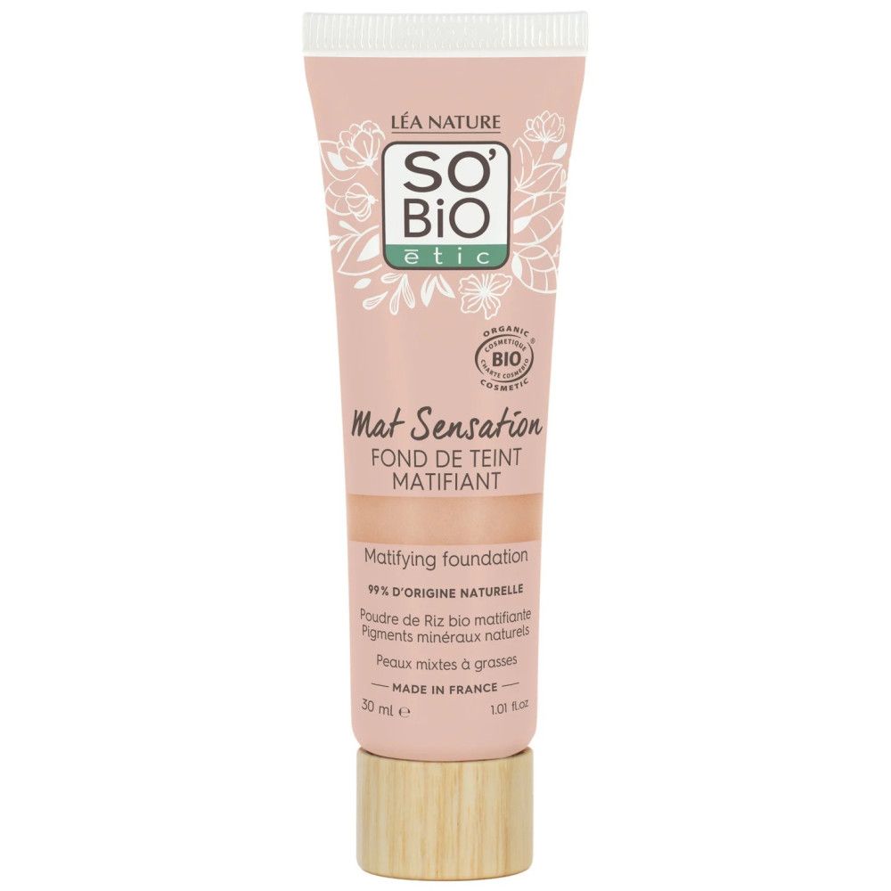 SO'BiO étic - Bio-Mattierende Foundation – Mat Sensation 30 ml