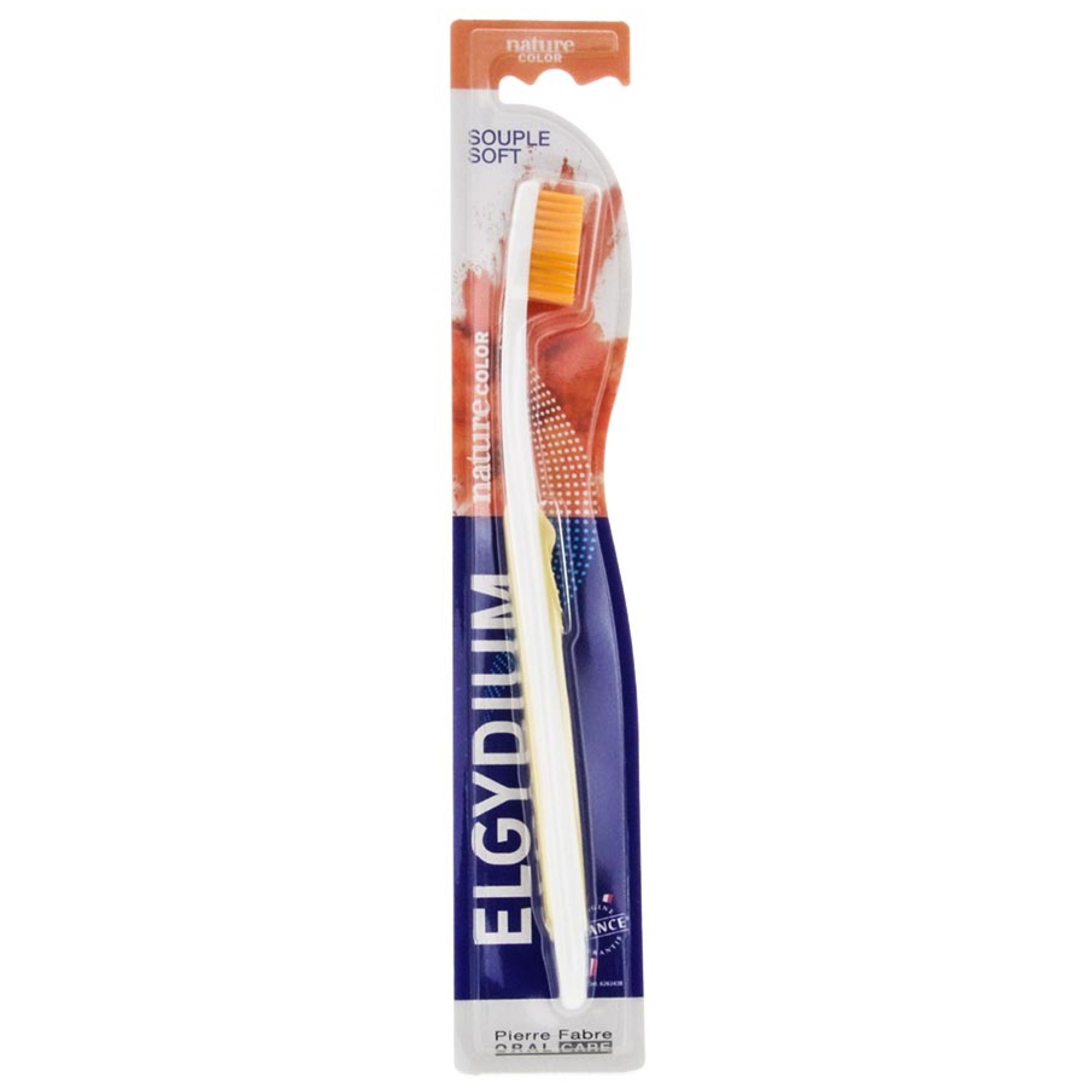 Elgydium Nature Color Weiche Zahnbürste (Farbe: Gelb) 1,8x4,3x24,5 cm